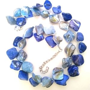 Multicolor abalone shell necklace